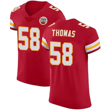 Men's Kansas City Chiefs Derrick Thomas Red Elite Team Color Vapor Untouchable Jersey By Nike