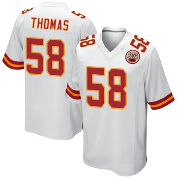 Men's Kansas City Chiefs Derrick Thomas White Game Jersey By Nike