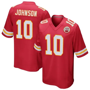 Men's Kansas City Chiefs Emmett Johnson Red Game Team Color Jersey