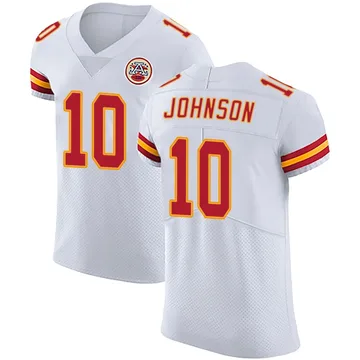 Men's Kansas City Chiefs Emmett Johnson White Elite Vapor Untouchable Jersey