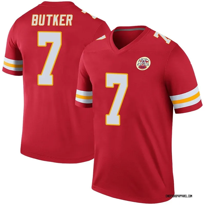 Men's Kansas City Chiefs Harrison Butker Red Legend Color Rush Jersey