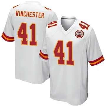 Men's Kansas City Chiefs James Winchester White Game Jersey By Nike