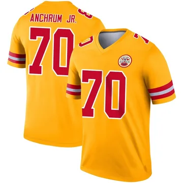 Men's Kansas City Chiefs Tremayne Anchrum Jr. Gold Legend Inverted Jersey By Nike