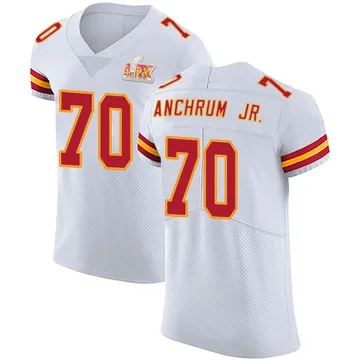 Men's Kansas City Chiefs Tremayne Anchrum Jr. White Elite Vapor Untouchable Super Bowl LIX Jersey By Nike