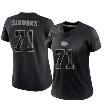 Women's Kansas City Chiefs Josh Simmons Black Limited Reflective Jersey By Nike