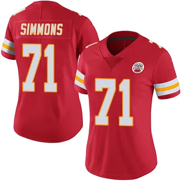 Women's Kansas City Chiefs Josh Simmons Red Limited Team Color Vapor Untouchable Jersey By Nike