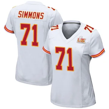Women's Kansas City Chiefs Josh Simmons White Game Super Bowl LIX Jersey By Nike
