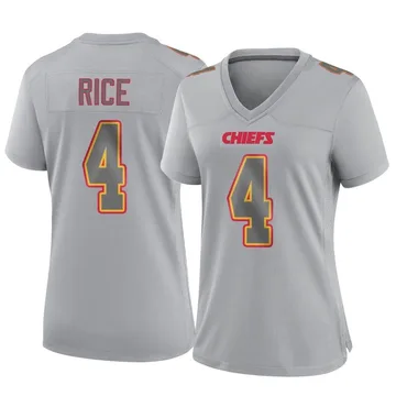 Women's Kansas City Chiefs Rashee Rice Gray Game Atmosphere Fashion Jersey By Nike