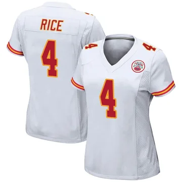 Women's Kansas City Chiefs Rashee Rice White Game Jersey By Nike