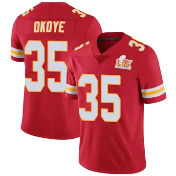 Youth Kansas City Chiefs Christian Okoye Red Limited Team Color Vapor Untouchable Super Bowl LIX Jersey By Nike