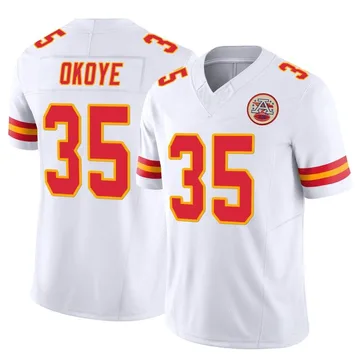 Youth Kansas City Chiefs Christian Okoye White Limited Vapor F.U.S.E. Jersey By Nike