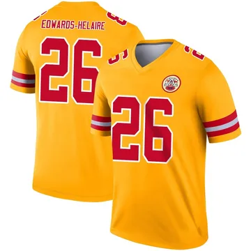 Youth Kansas City Chiefs Clyde Edwards-Helaire Gold Legend Inverted Jersey By Nike