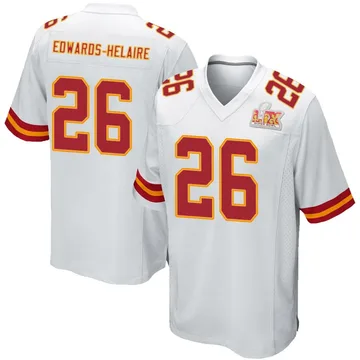 Youth Kansas City Chiefs Clyde Edwards-Helaire White Game Super Bowl LIX Jersey By Nike