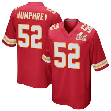 Youth Kansas City Chiefs Creed Humphrey Red Game Team Color Super Bowl LIX Jersey By Nike