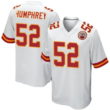 Youth Kansas City Chiefs Creed Humphrey White Game Jersey By Nike
