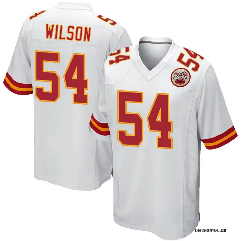 Youth Kansas City Chiefs Damien Wilson White Game Jersey By Nike