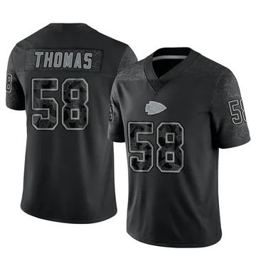 Youth Kansas City Chiefs Derrick Thomas Black Limited Reflective Jersey By Nike