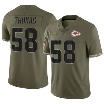 Youth Kansas City Chiefs Derrick Thomas Olive Limited 2022 Salute To Service Jersey By Nike
