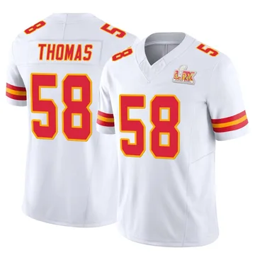 Youth Kansas City Chiefs Derrick Thomas White Limited Vapor F.U.S.E. Super Bowl LIX Jersey By Nike