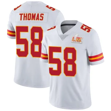 Youth Kansas City Chiefs Derrick Thomas White Limited Vapor Untouchable Super Bowl LIX Jersey By Nike