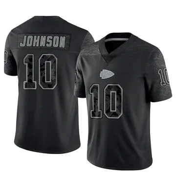 Youth Kansas City Chiefs Emmett Johnson Black Limited Reflective Jersey By Nike