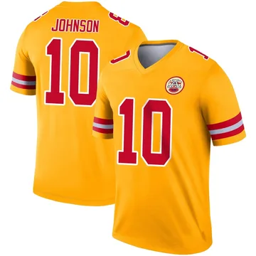 Youth Kansas City Chiefs Emmett Johnson Gold Legend Inverted Jersey By Nike