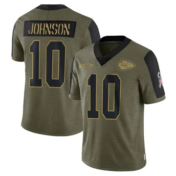 Youth Kansas City Chiefs Emmett Johnson Olive Limited 2021 Salute To Service Jersey By Nike