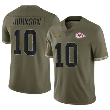 Youth Kansas City Chiefs Emmett Johnson Olive Limited 2022 Salute To Service Jersey By Nike