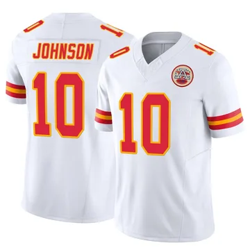Youth Kansas City Chiefs Emmett Johnson White Limited Vapor F.U.S.E. Jersey By Nike
