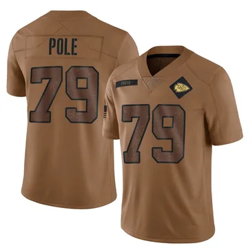 Youth Kansas City Chiefs Esa Pole Brown Limited 2023 Salute To Service Jersey By Nike