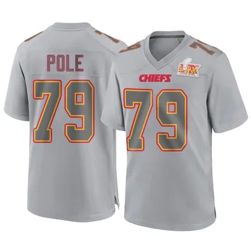 Youth Kansas City Chiefs Esa Pole Gray Game Atmosphere Fashion Super Bowl LIX Jersey By Nike