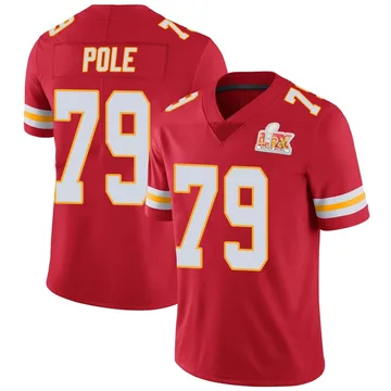 Youth Kansas City Chiefs Esa Pole Red Limited Team Color Vapor Untouchable Super Bowl LIX Jersey By Nike