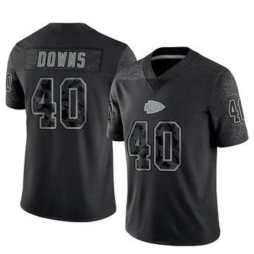 Youth Kansas City Chiefs Ethan Downs Black Limited Reflective Jersey By Nike