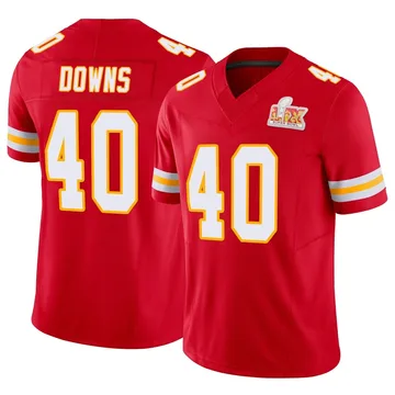 Youth Kansas City Chiefs Ethan Downs Red Limited Vapor F.U.S.E. Super Bowl LIX Jersey By Nike