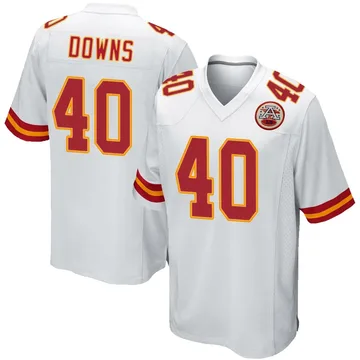 Youth Kansas City Chiefs Ethan Downs White Game Jersey By Nike