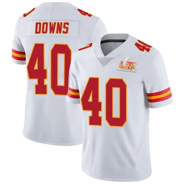 Youth Kansas City Chiefs Ethan Downs White Limited Vapor Untouchable Super Bowl LIX Jersey By Nike