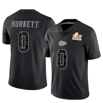 Youth Kansas City Chiefs Ethan Hurkett Black Limited Reflective Super Bowl LIX Jersey By Nike