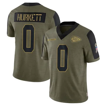 Youth Kansas City Chiefs Ethan Hurkett Olive Limited 2021 Salute To Service Jersey By Nike