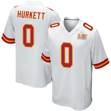 Youth Kansas City Chiefs Ethan Hurkett White Game Super Bowl LIX Jersey By Nike