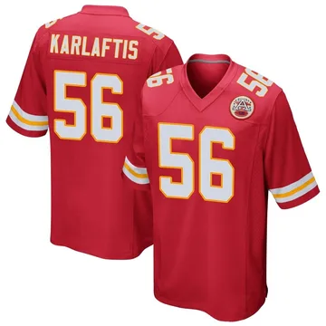 Youth Kansas City Chiefs George Karlaftis Red Game Team Color Jersey By Nike