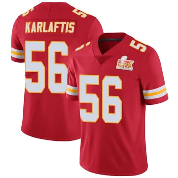 Youth Kansas City Chiefs George Karlaftis Red Limited Team Color Vapor Untouchable Super Bowl LIX Jersey By Nike