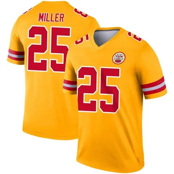 Youth Kansas City Chiefs Glendon Miller Gold Legend Inverted Jersey By Nike