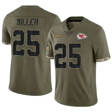 Youth Kansas City Chiefs Glendon Miller Olive Limited 2022 Salute To Service Jersey By Nike