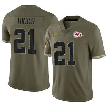 Youth Kansas City Chiefs Jaden Hicks Olive Limited 2022 Salute To Service Jersey By Nike