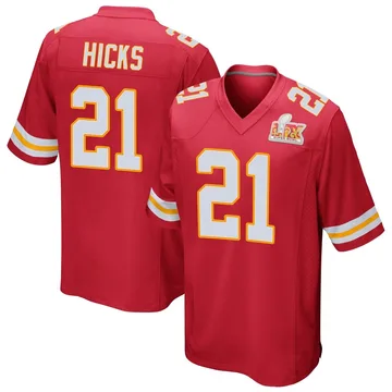 Youth Kansas City Chiefs Jaden Hicks Red Game Team Color Super Bowl LIX Jersey By Nike