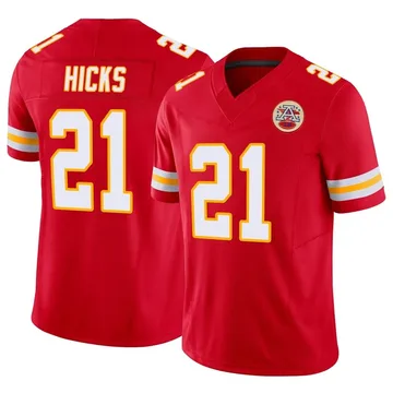 Youth Kansas City Chiefs Jaden Hicks Red Limited Vapor F.U.S.E. Jersey By Nike