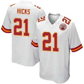 Youth Kansas City Chiefs Jaden Hicks White Game Jersey By Nike