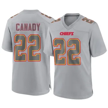 Youth Kansas City Chiefs Jadon Canady Gray Game Atmosphere Fashion Jersey By Nike