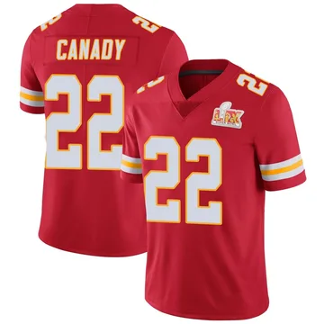 Youth Kansas City Chiefs Jadon Canady Red Limited Team Color Vapor Untouchable Super Bowl LIX Jersey By Nike
