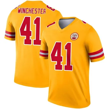 Youth Kansas City Chiefs James Winchester Gold Legend Inverted Jersey By Nike